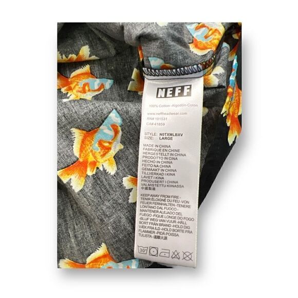Neff Fish Front Button Top Size Large - Picture 6 of 6